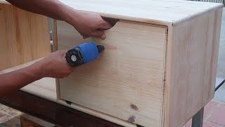 Simplest And Easiest Woodworking Project // How To Build A Simple TV Stand That You Can Do At Home