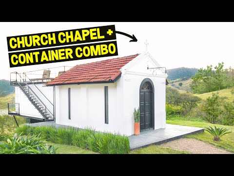 UNIQUE CHURCH CHAPEL + SHIPPING CONTAINER HOME COMBO! Full Airbnb Tour