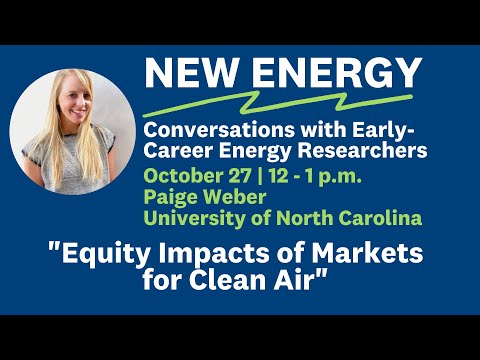 Equity Impacts of Markets for Clean Air, Paige Weber