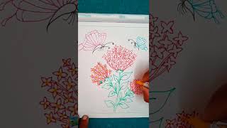 Easy and simple flower drawing for beginners || simple flower sketch for beginners