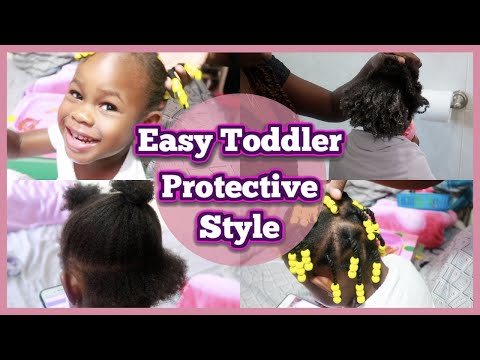 EASY PROTECTIVE STYLE FOR TODDLERS | HOW TO DEEP CONDITION FOR TODDLER HAIR GROWTH |Grace Sonde