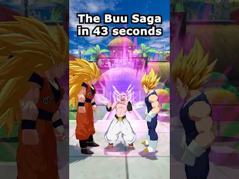 The Buu Saga in 43 seconds #dbz #goku #majinbuu #vegeta