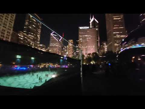 Chicago's Ice Skating Rink During The Winter