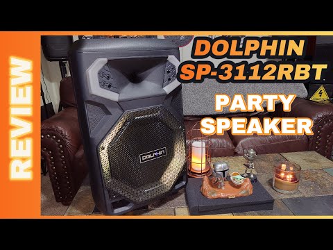 DOLPHIN SP-3112RBT Party Speaker REVIEW  🐬 Sink or Swim? 12" Woofer, Lights, Wireless Mic, 6 band EQ