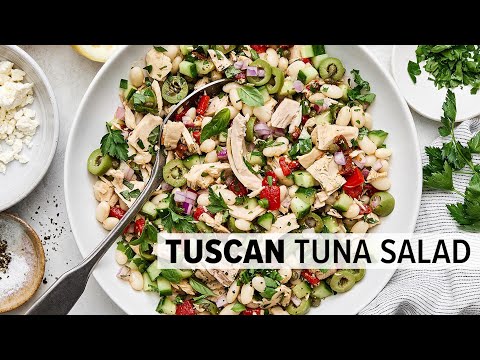 TUSCAN TUNA SALAD | Protein-Packed + Meal Prep Friendly Salad Recipe!