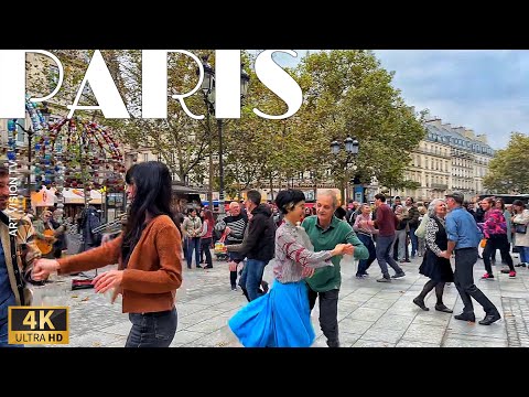 [🇫🇷Paris France]  1Hour 30min Happy Paris walk (4K 60FRS Edited Version) 26/December/2024