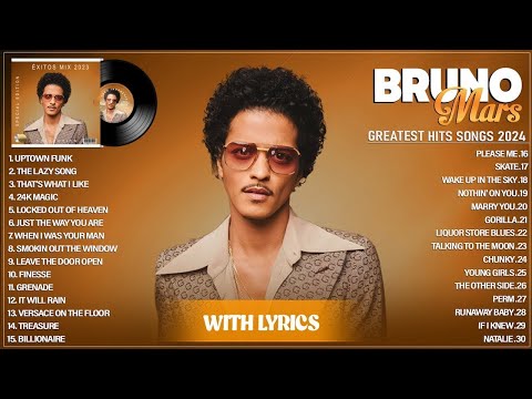 Bruno Mars Greatest Hits Full Album 2024  | Bruno Mars Best Songs Playlist 2024 With Lyrics