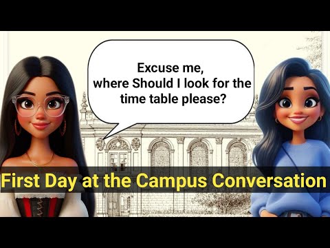 First Day at the Campus Conversation - Improve English Speaking Skills