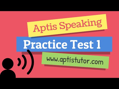 Aptis ESOL Speaking Test Practice 1 / Aptis Examen de Práctica 1