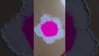 Hibiscus flower rangoli design #shorts #youtubeshorts #instareels #reels