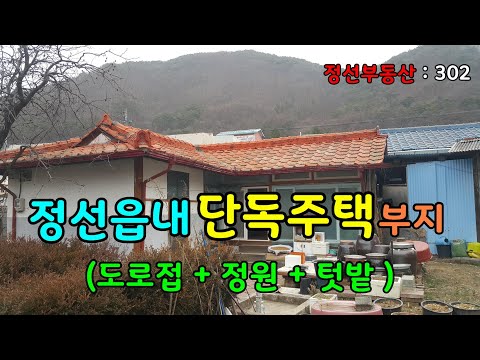 정선읍내 단독주택 부지 도로접 정원 텃밭 나오는 대지 / 정선토지박사