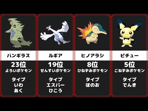 人気ポケモンランキング 30選 【ジョウト地方編】