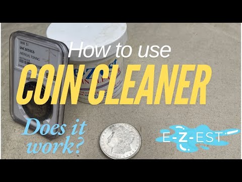 How to Clean unwanted toning and spots off silver dollars. Remove dirt from a coin! E-Z-Est Dipping.