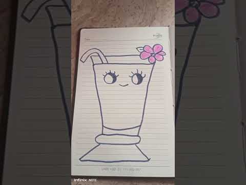 Draw Cute Summer Drink||Easy Drawing||#drawing #coloring #drawingforkids #kids #kidsvideo #kidstv