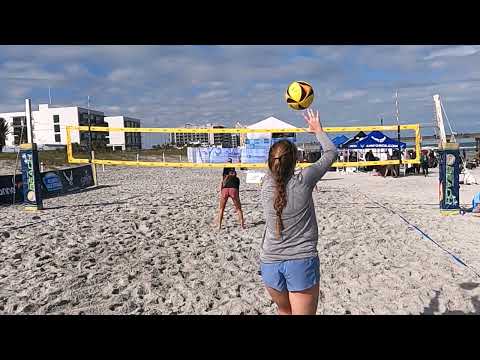 Super Girl Beach Volleyball JAX BEACH - Girls 18U SemiFinal- Logan/Redick vs Genest/Schrock