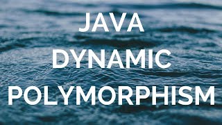 java dynamic polymorphism  (manohar academy)