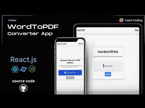 How to Build a Full Stack Word to PDF Converter App Using Node Js, Express Js & React Js | Like plz🙏