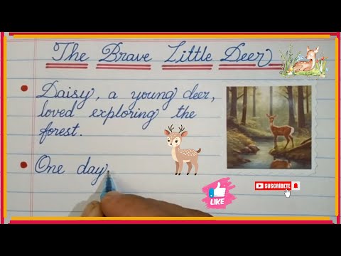 A Short Moral Story A Brave Little Deer | Motivational Story Writing | Short Story Writing|Cute Deer