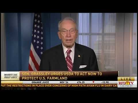 Grassley Calls on USDA to Protect American Farmers and Share Critical Foreign Ownership Data