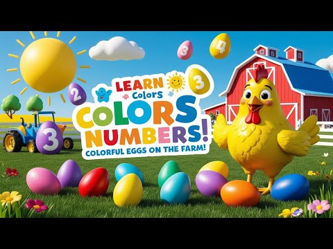 Learning Colors and Numbers Song 🎨🔢 | Colorful Eggs on the Farm for Kids | MelodyKidsMVD