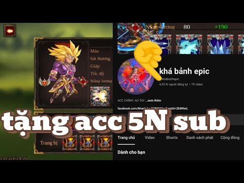 EPIC HEROES WAR TẶNG ACC 5N SUB CHO AE