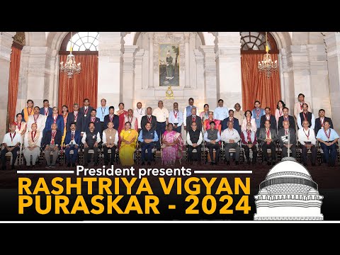 President Droupadi Murmu presents Rashtriya Vigyan Puraskar - 2024 at Rashtrapati Bhavan