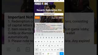 free fire today new redeem code in tamil // redeem code // #shorts