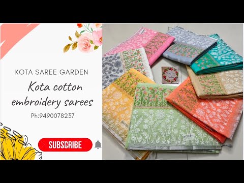 🆕 Kota cotton embroidery sarees.ph:9490078237 #wholesalekota #Kotasarees #viral #vlog #embroidery