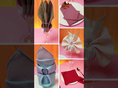 5 FOLD DESIGN NAPKIN FOLDING