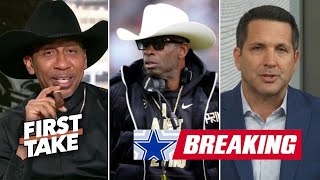 FIRST TAKE | Adam Schefter BREAKING: Cowboys plan to hire Deion Sanders by trade up to draft Shedeur