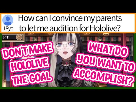 Raden gives advice to an 18yo high schooler aspiring to join Hololive