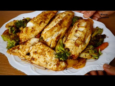 Perfect Recipe For Frozen Fish & Frozen Vegetables طرزتهیه ماهی یخ زده و سبزیجات یخ زده