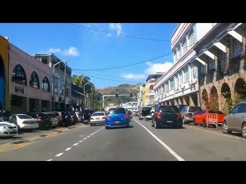 STREET OF KINGSTOWN - The capital of Saint Vincent and the Grenadines.