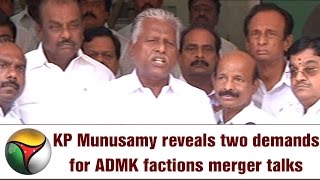 OPS team KP Munusamy Reveals Major 2 demands for ADMK Merger Talks