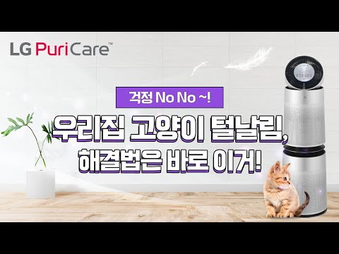 우리집 고양이 털날림 해결, LG공기청정기펫으로! 월요금 10개월 면제, 무빙휠 무료증정