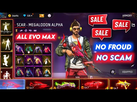 Free Fire id Sell Low Price 😱💸|| FF id SELL 🛒Low Price ma id 🤯💸|| All Evo Max || Trusted id Seller💯✅