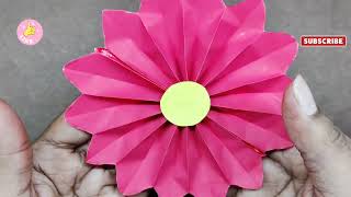 Simple Paper Flower Making🌸Easy Paper Craft Flowers 🌸| Paper Flower Making | Origami Craft