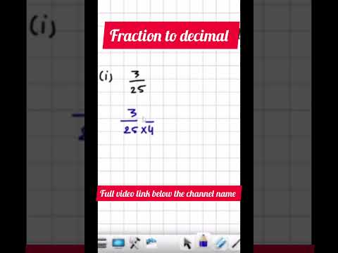 Fraction to decimal #maths #mathtricks #mathskills #mathshorts