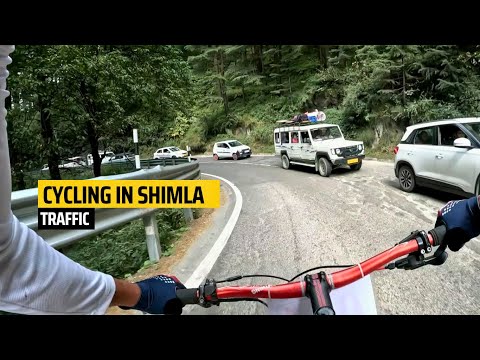 Cycling in shimla traffic