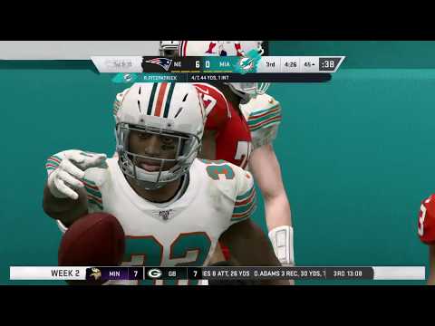 Madden NFL 20 Dolphins Franchise - Game 2 vs Patriots