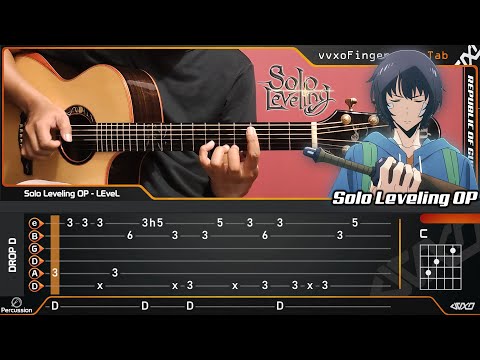 Solo Leveling Opening 『LEveL』 Acoustic (Fingerstyle Guitar Cover) TAB Tutorial