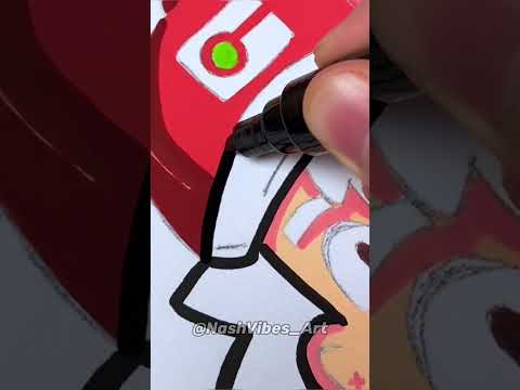 Drawing Ash From Pokémon With Posca Markers! Satisfying Art (Shorts)