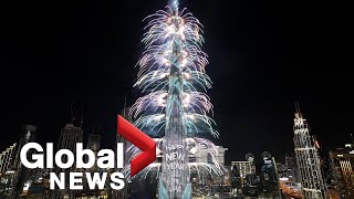 New Year's 2022: Dubai puts on dazzling fireworks, laser show at Burj Khalifa