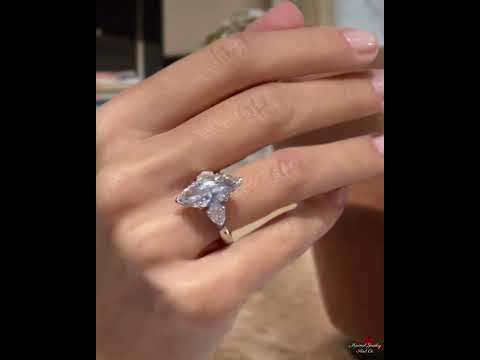 Marquise moissanite engagement ring