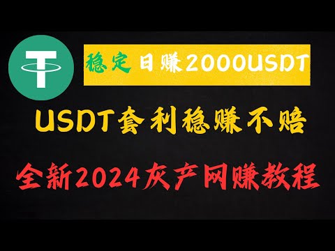 2024灰产网赚项目 USDT套利 稳定日赚2000USDT 非常简单的 灰产搬砖项目 绿色网赚套利项目 非跑分 非资金盘 适合小白的兼职 副业 赚钱 项目（老鬼聊灰产）