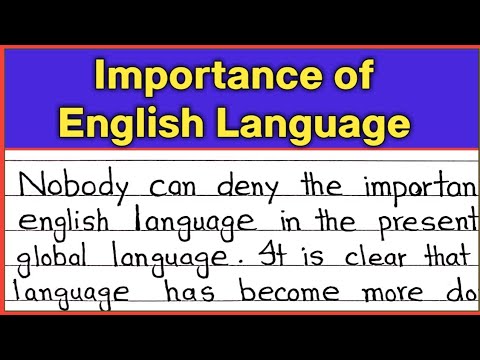 Importance of English language || Essay on importance of English language