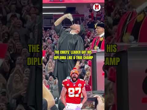 Travis Kelce graduated with honors… in beer chugging 😂🍺#NFL #Chiefs #kansascitychiefs #kansacity