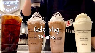 (Eng)🤎☕️Cafe vlog collection of 30minutes☕️🤎 / 30mins cafe vlog