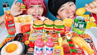 [Mukbang ASMR] Eating hamburger gummies🍔🍟