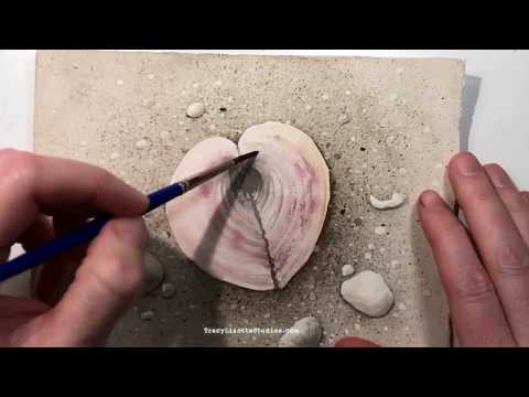 Heart Shell Watercolor Painting